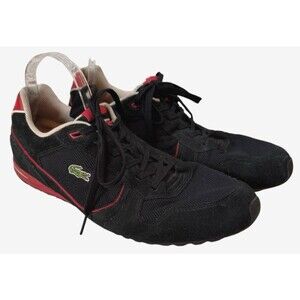 Lacoste Mens Black Suede Mens 12 Trainer Green‎ Alligator Venta Y2k Shoes